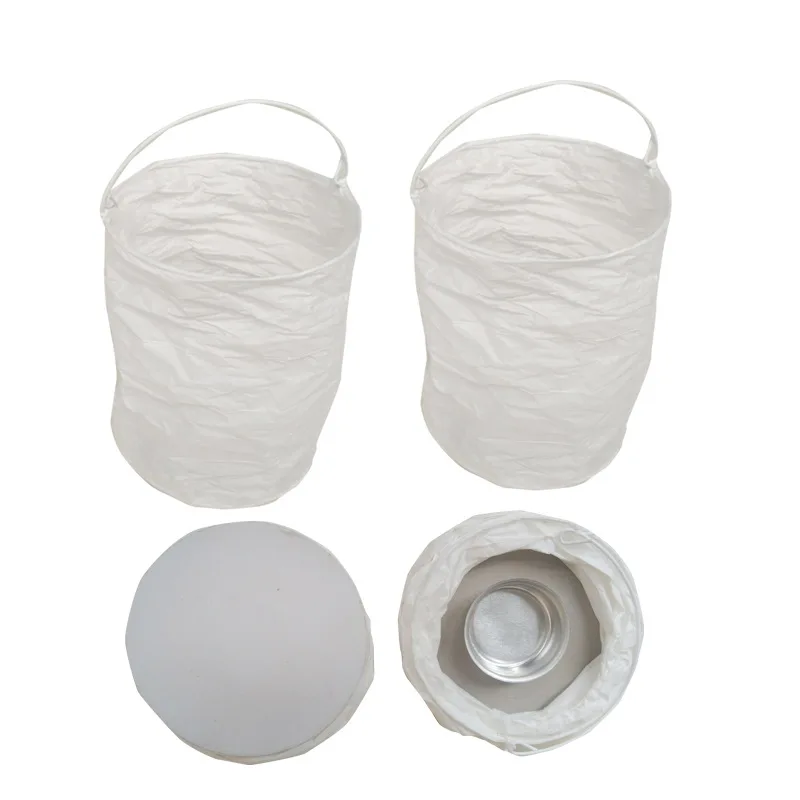 

10 DIY White Straight Paper Lantern with Led Candle Lights Cylindrical Paper Lantern for Weding Xmas Table Outdoor Hanging Decor