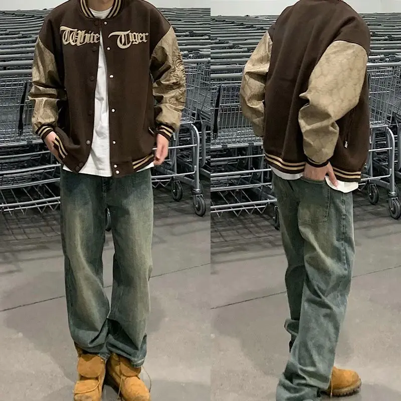 

Джинсы-карго E122 мужские большого размера, Брендовые брюки-султанки из денима, хлопковые штаны в стиле хип-хоп, уличная одежда, 2023