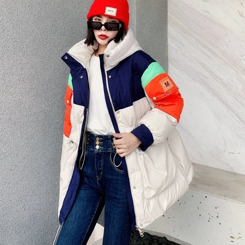 Winter Coat for Women Down Jacket Coats Parkas Jackets Warm Mid-length Hooded Jacket Korean Fashion Free Shipping New 2022