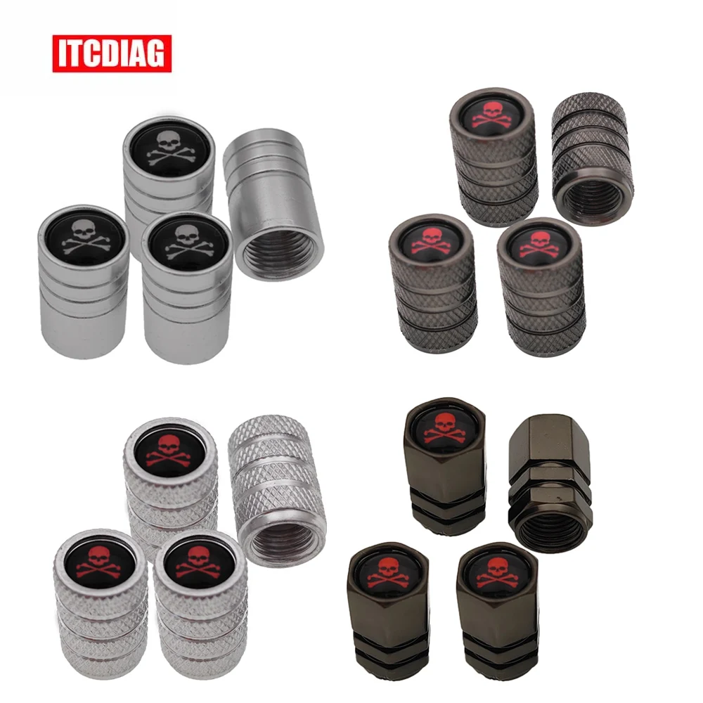 

4Pcs Tire Valve Caps Tyre Rim Stem Cover Aluminum Alloy Car Wheel Caps Dust Proof Auto Wheel Cap for Cars and Motorcycles Bikes