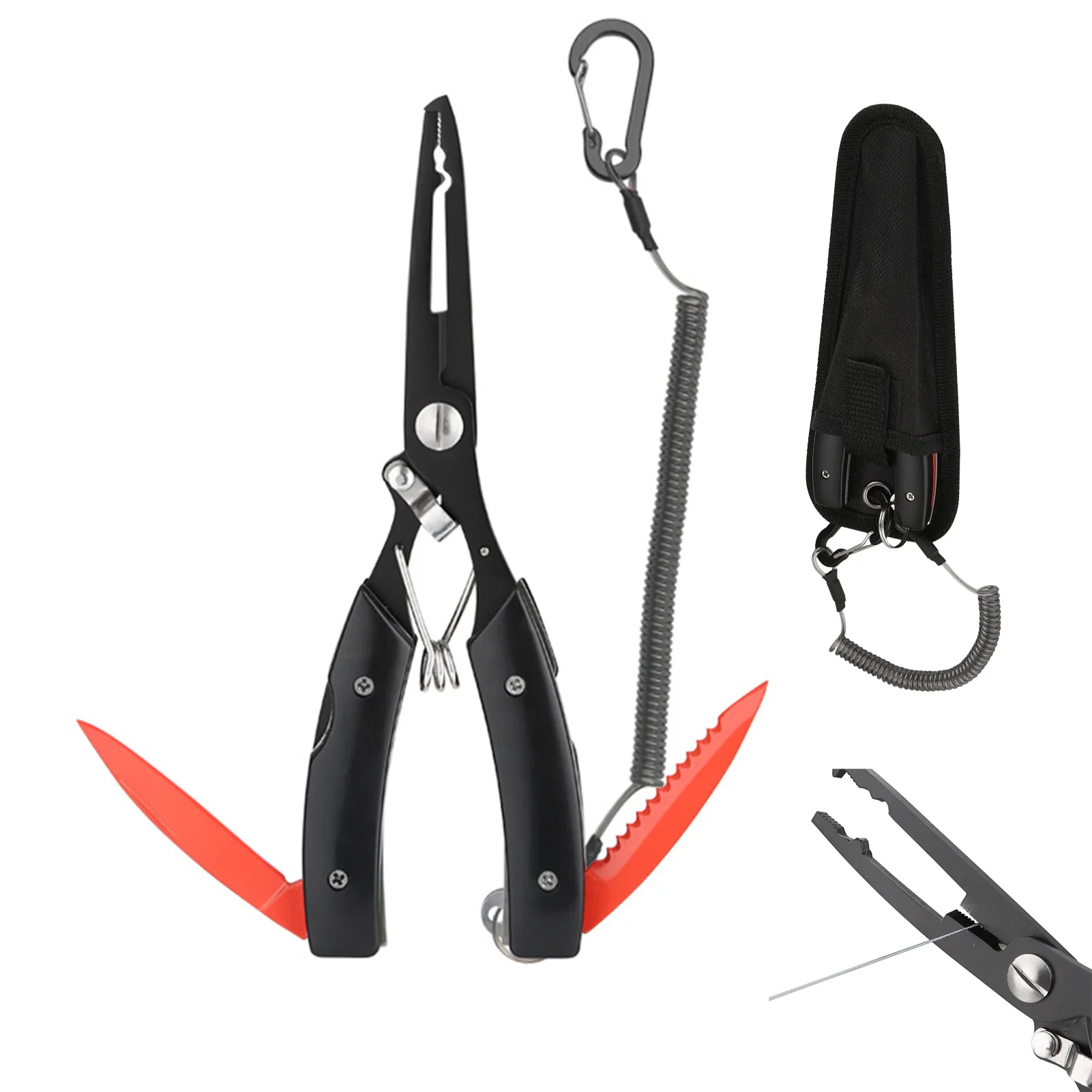 

Рыболовные плоскогубцы, щипцы с разделенными кольцами, съемник рыболовных крючков, рыболовные снасти, аксессуары, резаки для лески с оболоч...