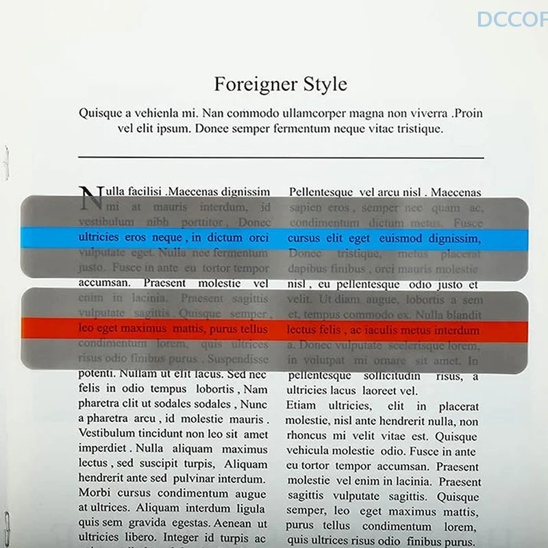 6 шт. полоски для чтения текстовые накладки маркеры закладки