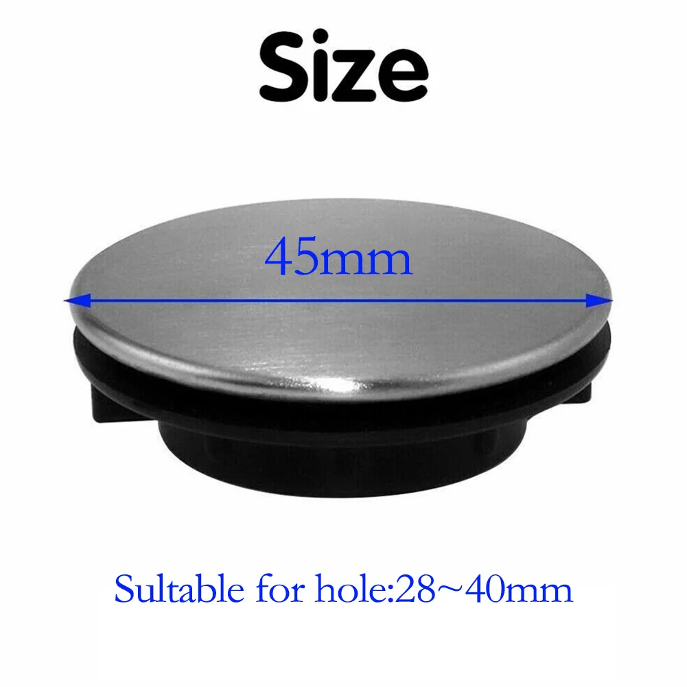 

2pc Stainless Steel Kitchen Sink Hole Cover Water Blanking Plug Stopper Drainage Seal Anti-leakage Faucet Washbasin Accessories