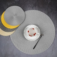 soft round pvc non slip cookware pad heat insulation coasters woven mat table mat placemat