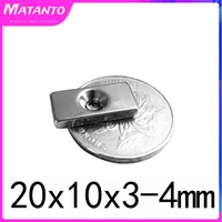 102030 pcs 20x10x3 4mm block powerful magnet bulk sheet magnet strong permanent ndfeb magnets 20103 4 mm