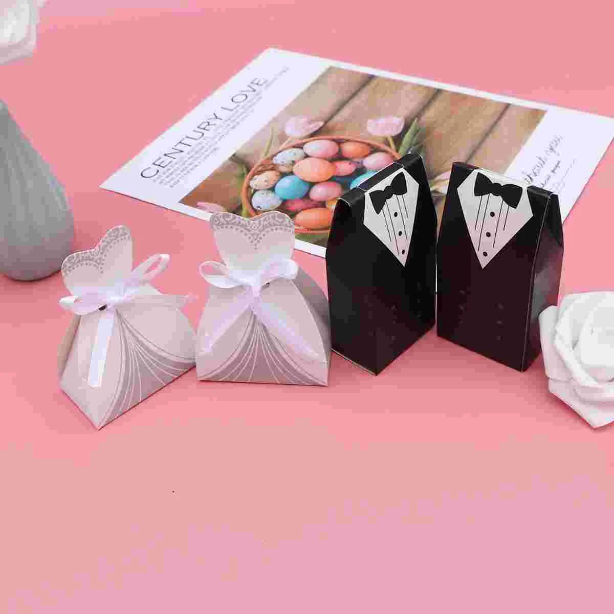 

50PCS Wedding Wedding Dress Chocolate Boxes Gift Boxes Candy Boxes for Party Festival Wedding
