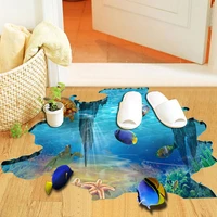 3d galaxy underwater world wall stickers for ceiling roof window sticker mural decoration personality waterproof floor sticker