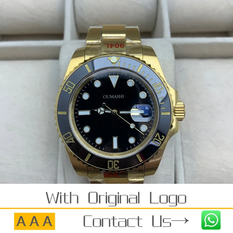 

41mm Man Mechanical Watch Automatic Watch Sapphire Glass 904 Stainless Steel Luminous Waterproof Movement Full Gold-RLX