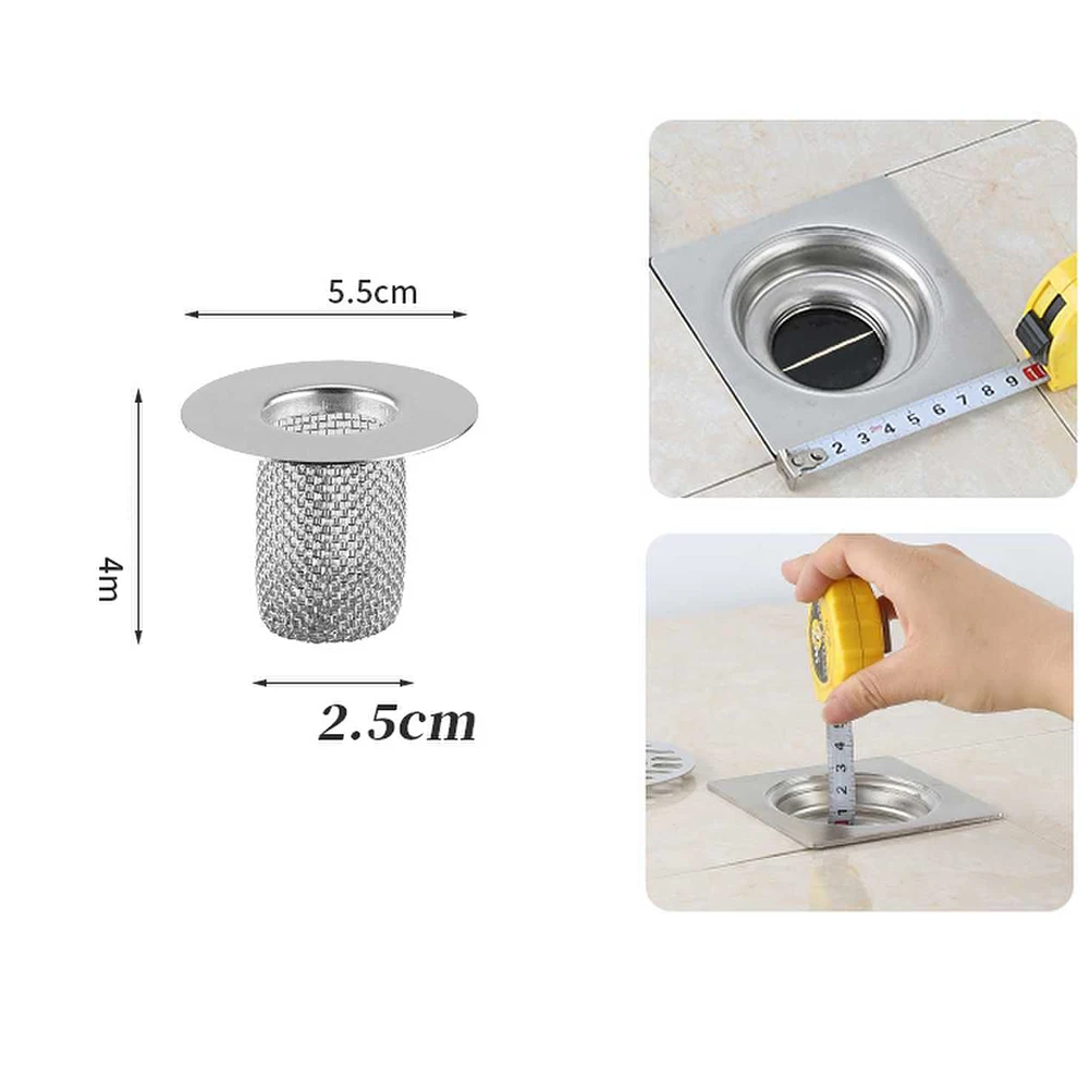 

Drainage System Floor Drain Filter 1 Piece Plug And Play Reusable Fine Mesh Hickened Multifunctional 304 Steel