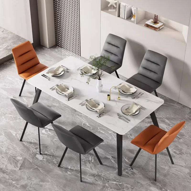 Роскошный обеденный стул минималистичный современный на спине мягкая сумка