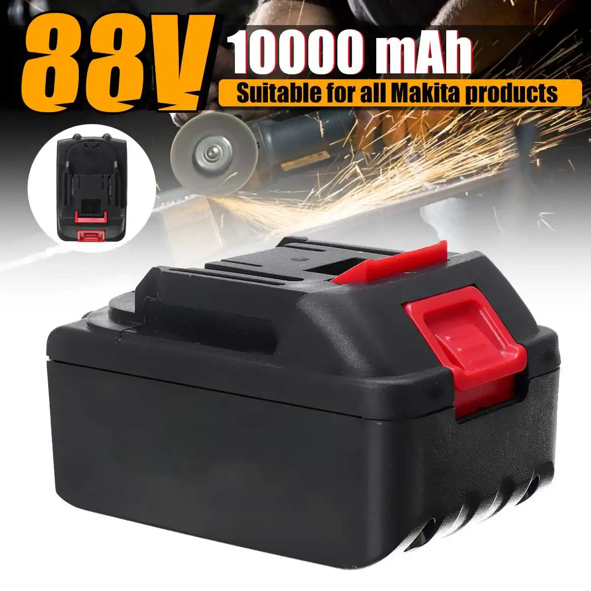 Литиевая батарея 88VF для интерфейса Makita 10000 мАч перезаряжаемая электрического