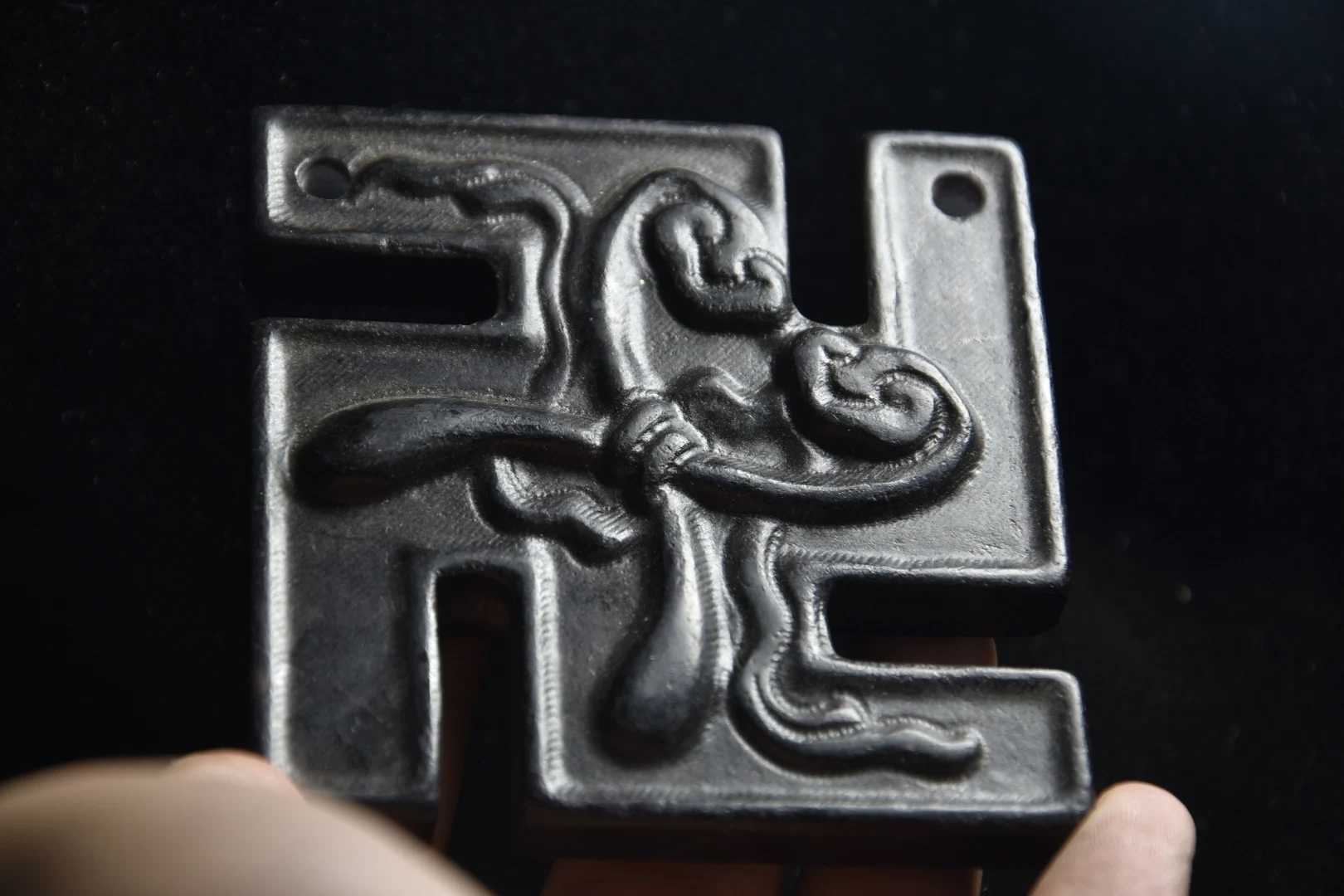 Китайская Красная горная культура метеорит железная Ретро старинная Нефритовая