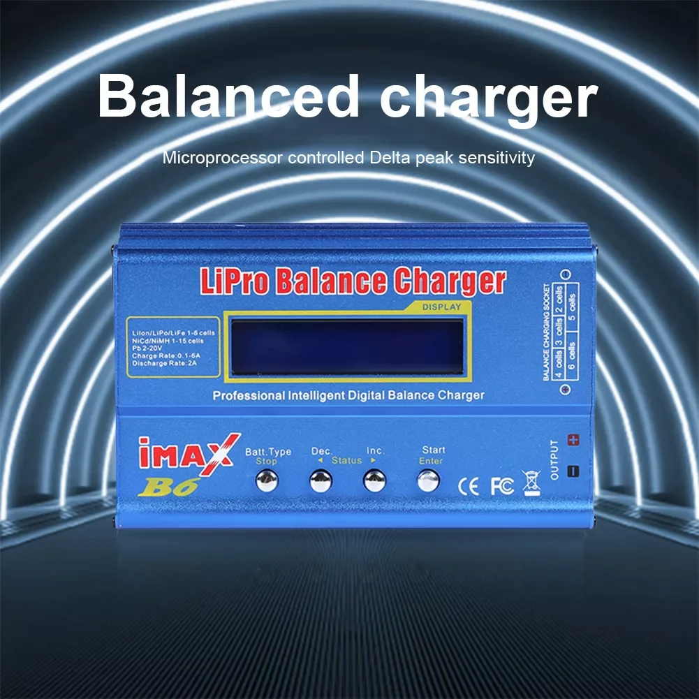 

NEW2023 50/80W Imax B6 Digital Battery Pack Charger Aircraft Model Charger Discharge Power 5W for Lion LiPo NiMH NiCd LiFe Pb RC