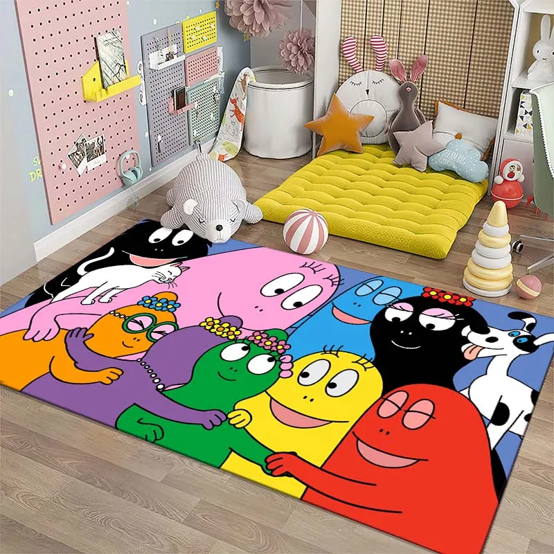 

Les Barbapapa Barbamama Rug Parent Child Animation Bathroom Mat Family Doormat Flannel Children Bedroom Carpet Home Decoration
