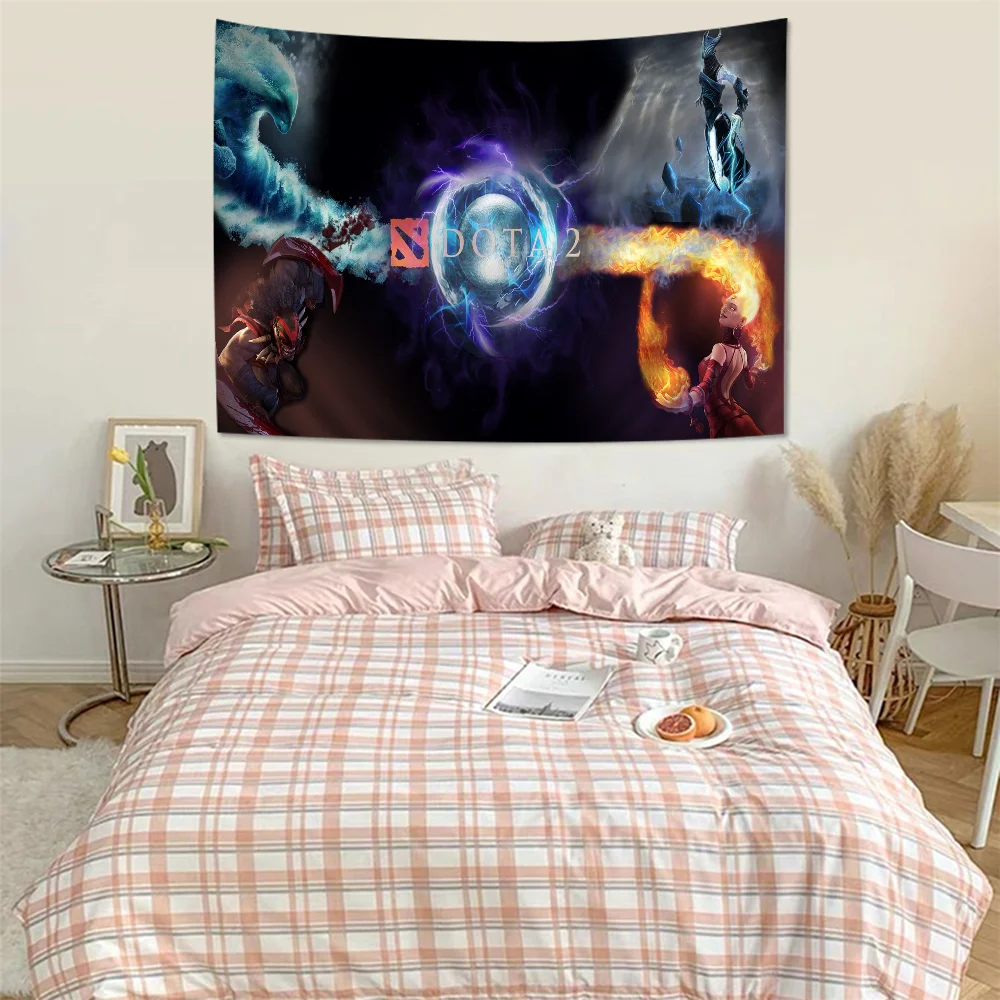 Dota 2 аниме красочный гобелен настенный богемный гобелены Мандала Настенный декор