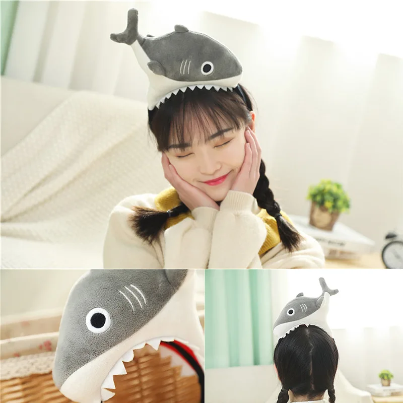 Shark Hat Halloween Costume For Women Funny Animal Party Cosplay Holloween Cap Photo Props DIY Cosplay Costume Headgear Carnival