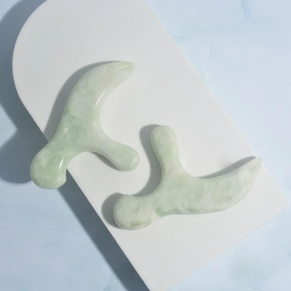 Натуральный Нефритовый камень искусственная доска тройная Массажная палка