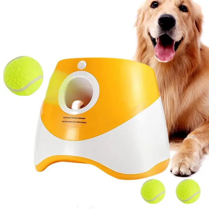 

Dog Ball Launcher Automatic Mini Tennis Throwing Machine Cat Ball Throw Device Puppy Kittens Interactive Toy Pet Accessories