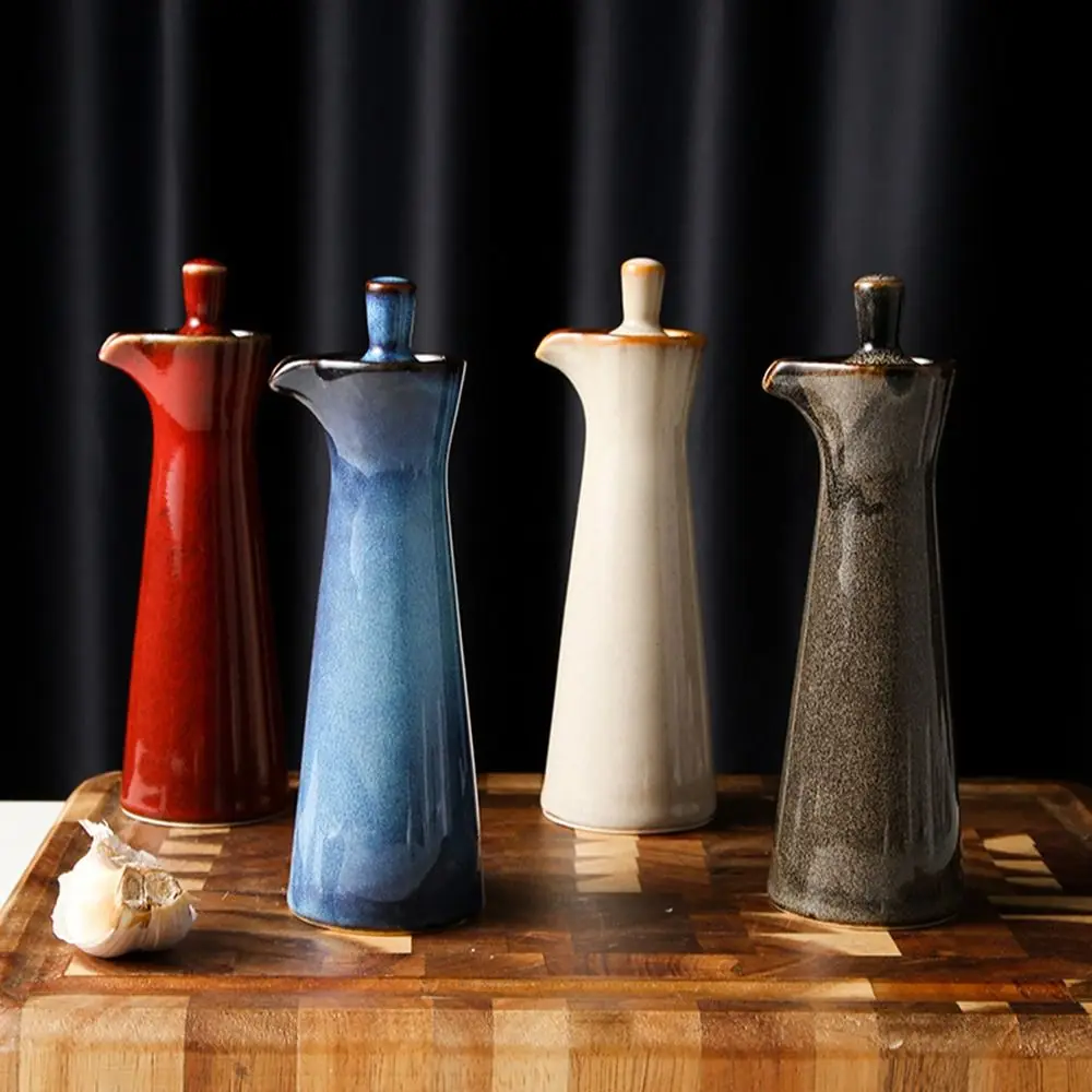 

Ceramic Seasoning Jars Containers Oiler Spice Jar Creative Retro Olive Oil Bottle For Home Kitchen Salt Organizer Seasoning Tool