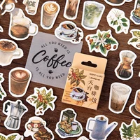 boxed stickers tiantai cafe adhesive label painting journal diary decorative sealed sticker childrens stickers
