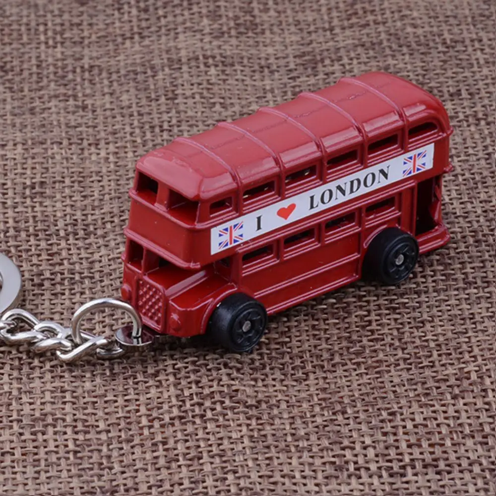 

1 Piece I Love London Exquisite Red Bus Model Key Holder Key Ring Key Chain Souvenir