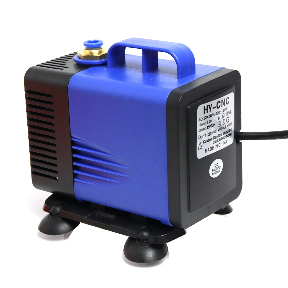 Водяной насос 80 Вт 3,5 м, 220-240 В, погружной насос для аквариума, фильтр для фонтана, калибр 8 мм для фрезерного станка с ЧПУ, гравировальный двигатель шпинделя.