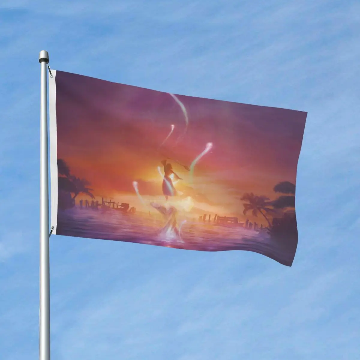

Song Of Prayers Flag Decor Modern With Metal Grommets Vibrant Colors Lightweight