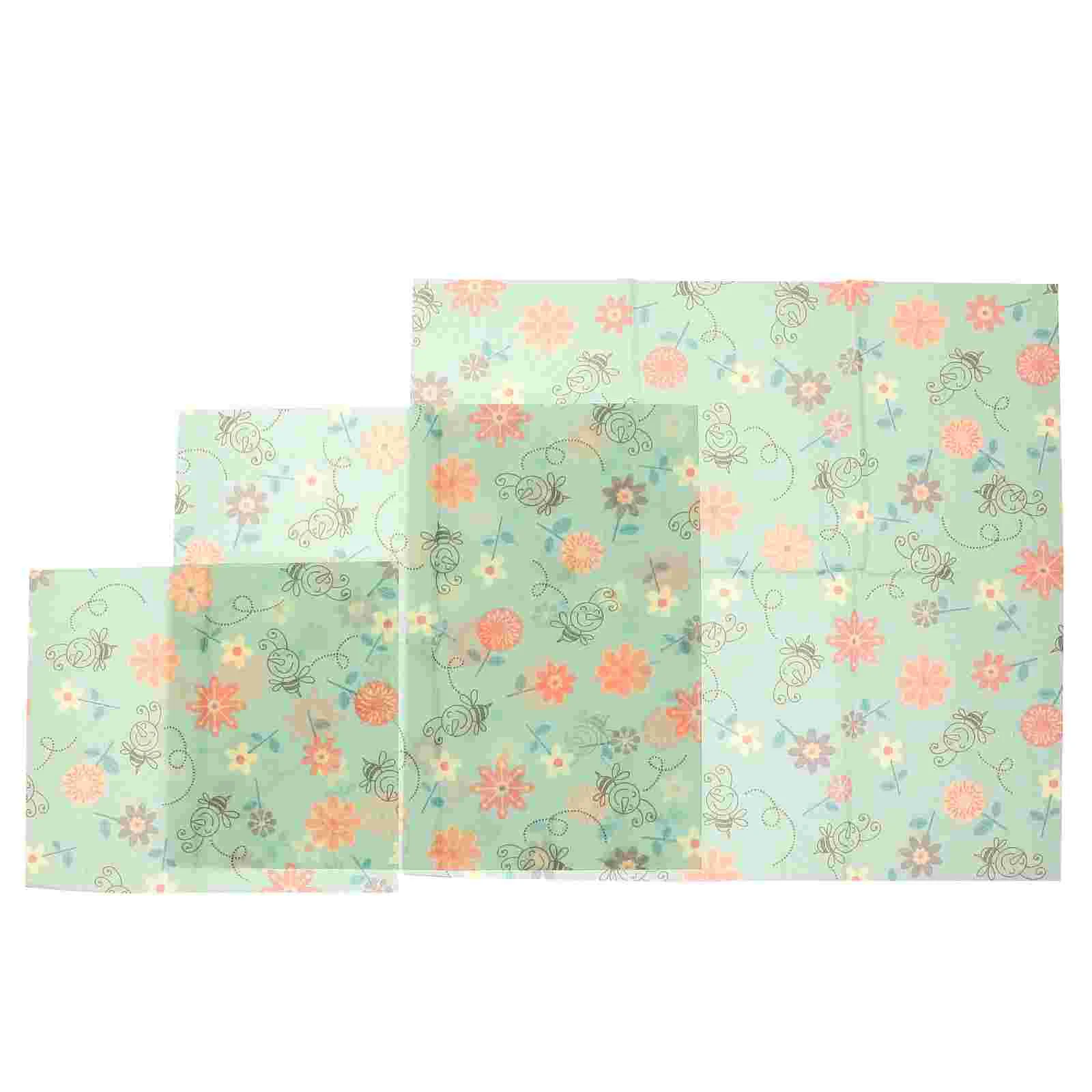 3 шт. ткань из пчелиного воска кухонная упаковка сумка для еды хлеба ланч-бокс