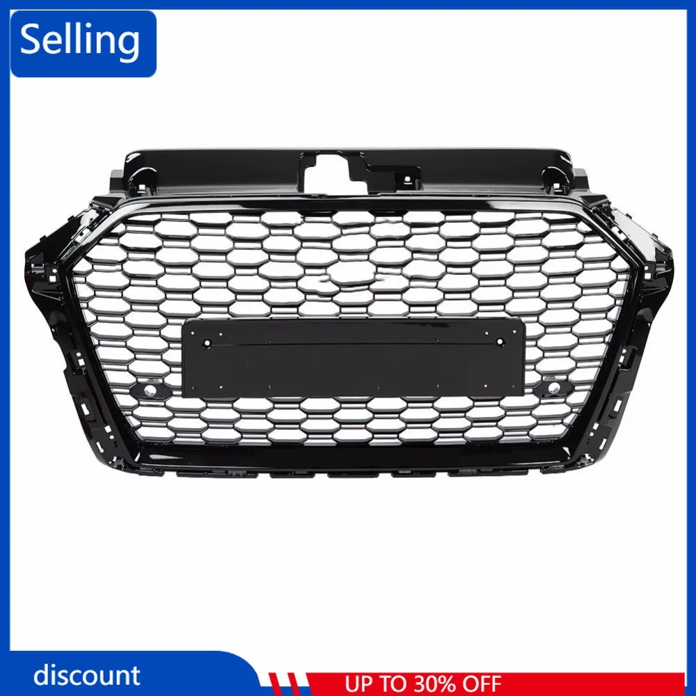 

Для RS3 стиль Передняя Спортивная Шестигранная сетчатая сотовая бленда глянцевый черный для Audi A3/S3 8V 2017-2019 автомобильные аксессуары быстрая ...