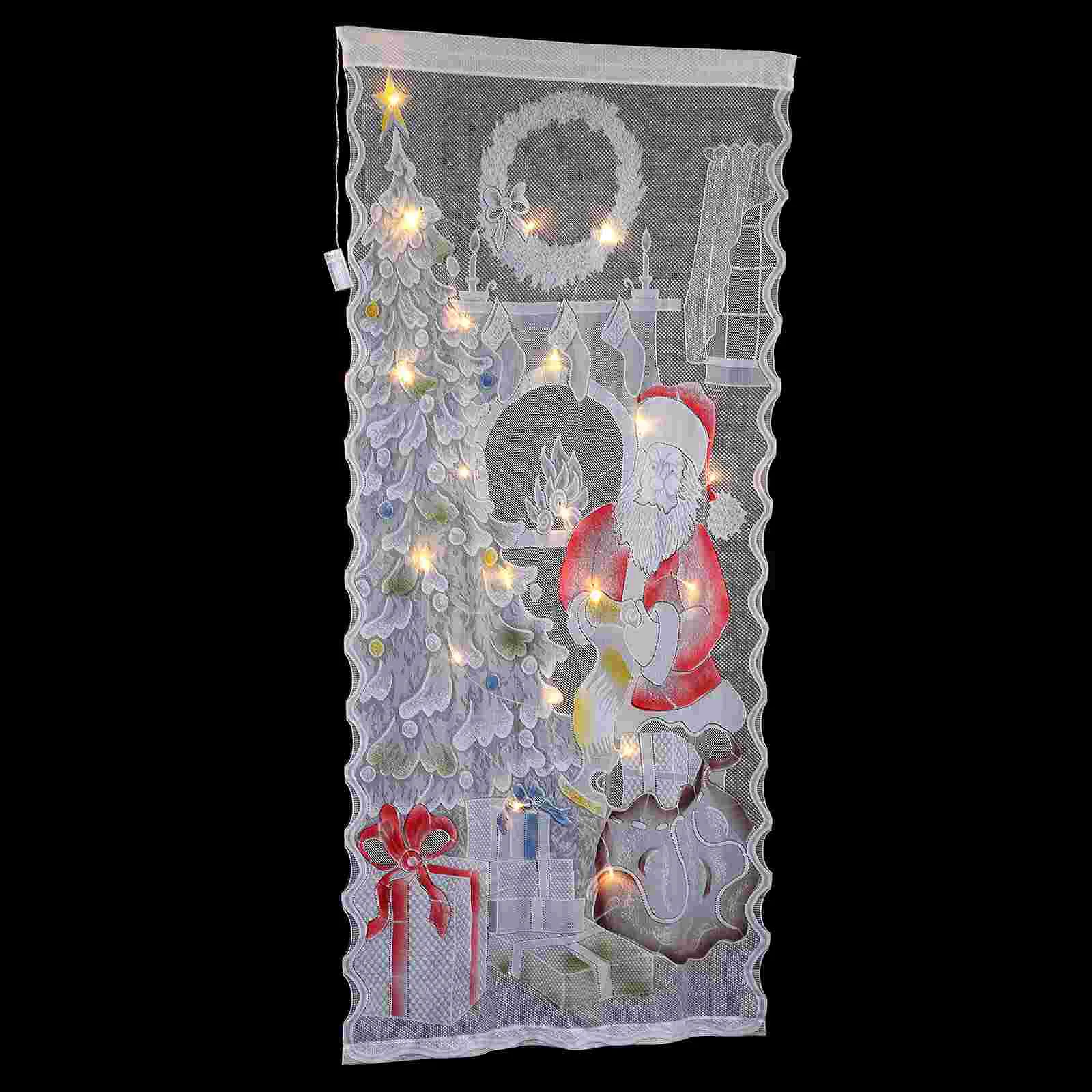 

1 шт. Рождественская тематическая подвеска, уникальный светящийся занавес, праздничный подвесной Декор