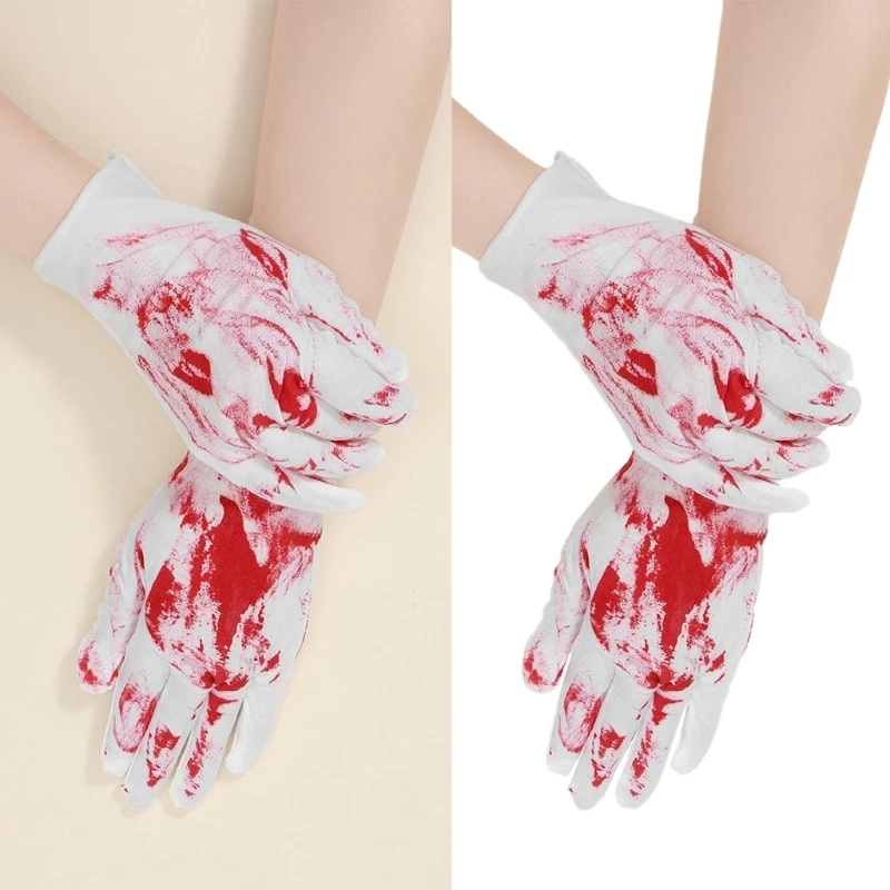 

Призрачный Хэллоуин, косплей, перчатки с принтом кровавых пятен для леденящего кровь стиля