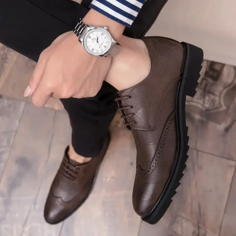 

Мужская обувь, осенняя Черная спортивная обувь для доски, обувь для отдыха шеф-повара, кухни, мужская кожаная обувь, черная рабочая обувь, увеличивающая рост, мода S