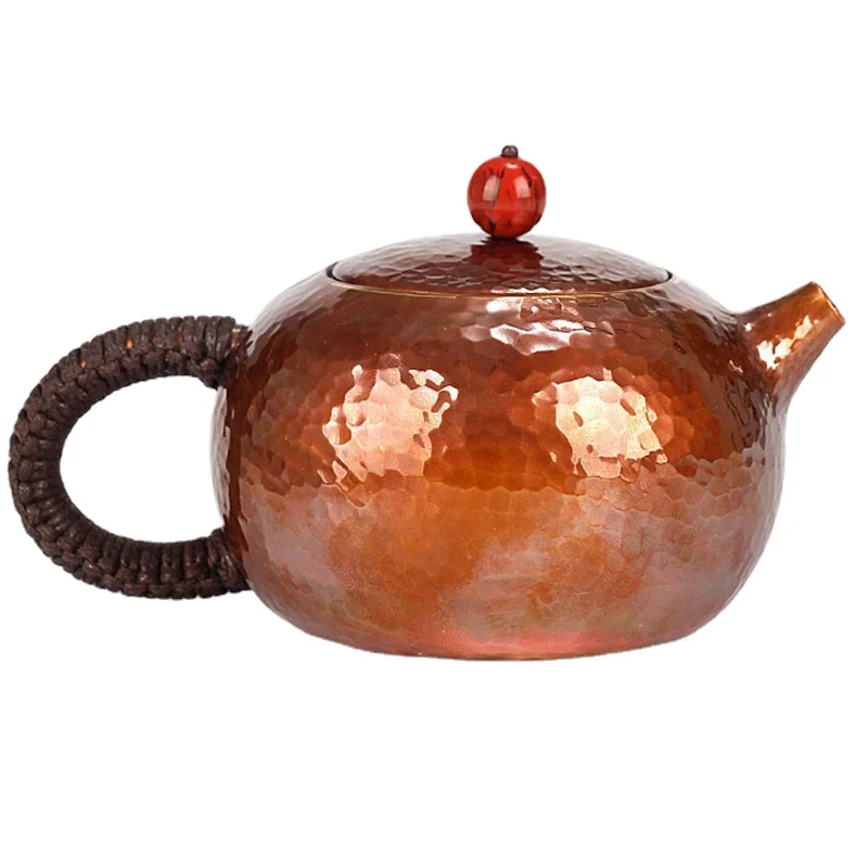 

New Pure Copper Handmade Copper Pot Small Copper Pot Teapot Kung Fu Tea Table Antique Teapot Tea Infusers Household Items Gifts