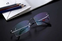 titanium alloy glasses frame rimless eyeglasses myopia prescription eyewear men women myopia glasses reading glasses