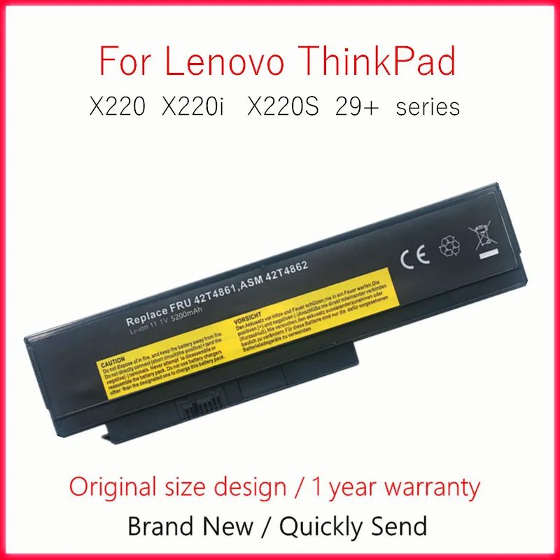 42T4865 42T4866 Laptop Battery For Lenovo ThinkPad X220 X220i X220S 42T4872 29+ series 42T4899 42T4900 42T4942
