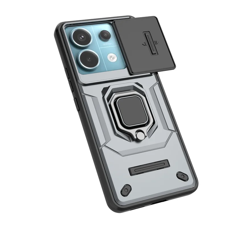 Новый стиль для Poco X6 5G автомобильный магнитный кольцевой бронированный чехол