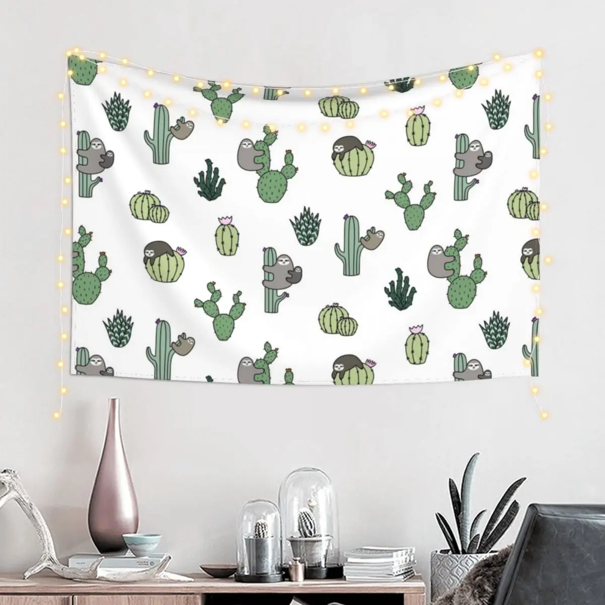 Кактуи ленивцы гобелен декоративная настенная роспись эстетические украшения