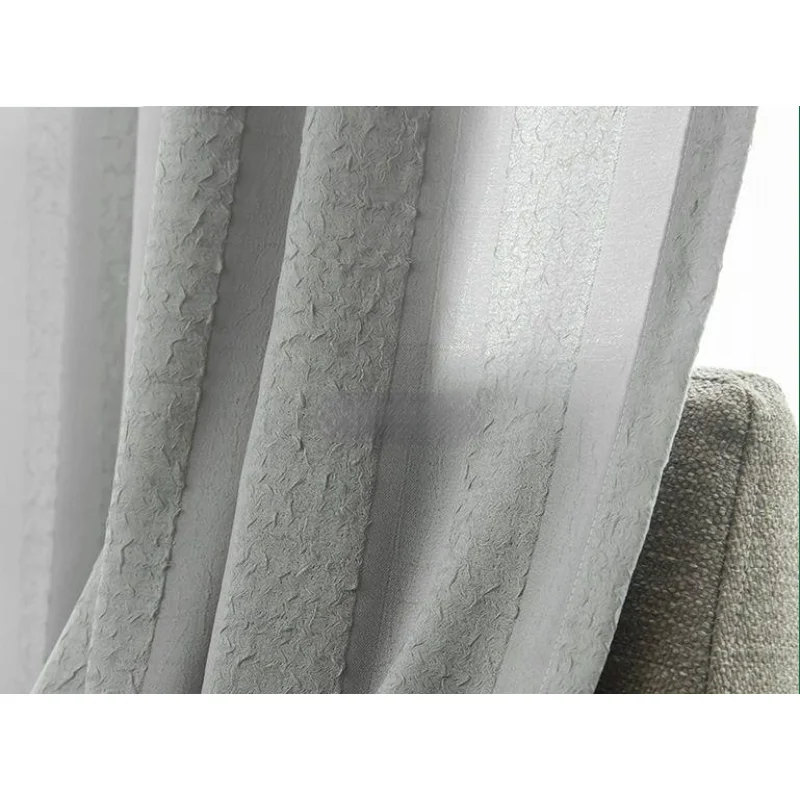 

New pressure wrinkle thickened impervious white yarn translucent bubble yarn curtain floating window balcony