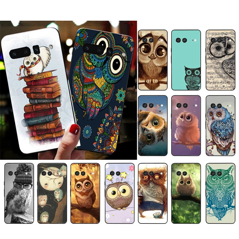 Phone Case for Google Pixel 7 Pro 7 6A 6 Pro 5A 4A 3A Pixel 4 XL Pixel 5 6 4 3 XL 3A XL 2 XL Animal Cute Cartoon Owl Case Funda