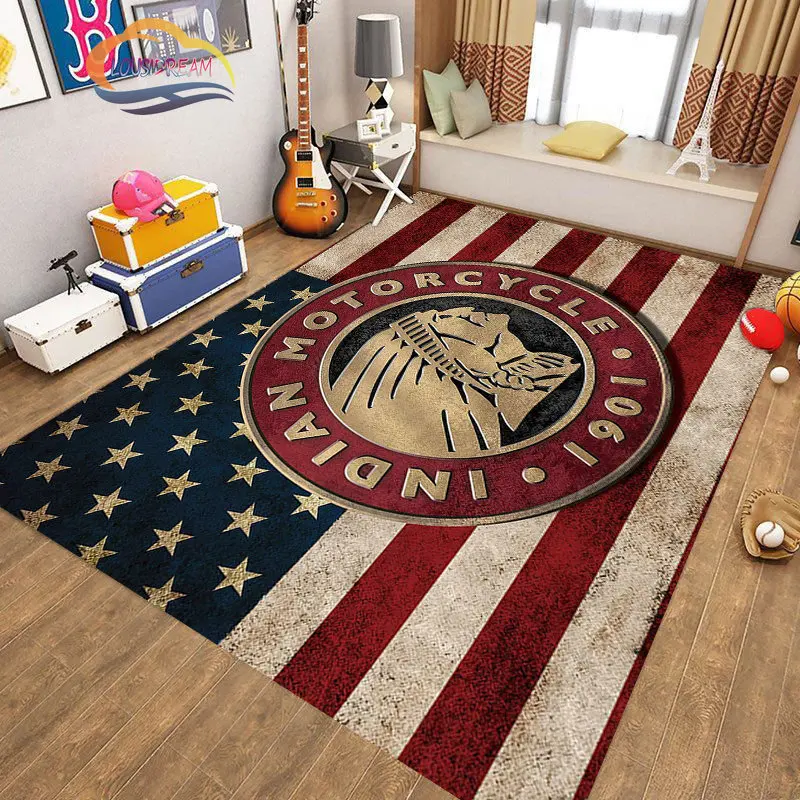 

Fashion Motorcycle Carpet Rug 3D Printing Indian Carpet For Living Room Bedroom Large Area Decoration Sofa Mat, Door Mat