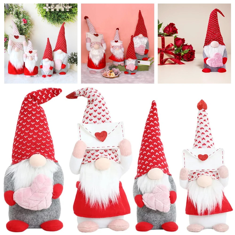 Гном конверт сердце любовь безликая кукла эльф настольная стоячая игрушка