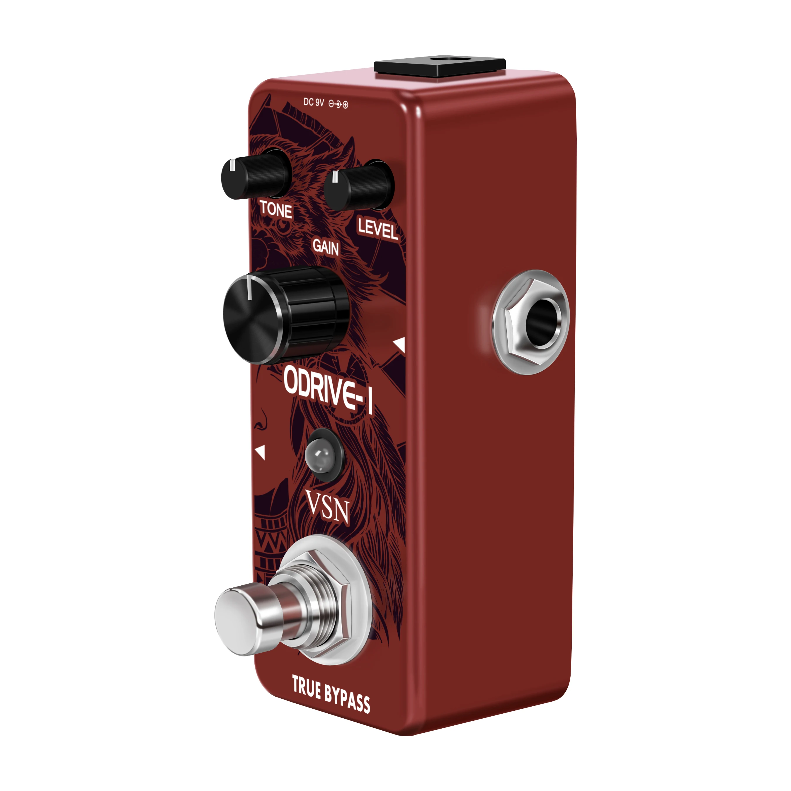 VSN LEF-302A Guitar Overdrive Effect Pedal Analog Classic Blues Style With Bright And Wild Sound Ture Bypass Full Metal Case