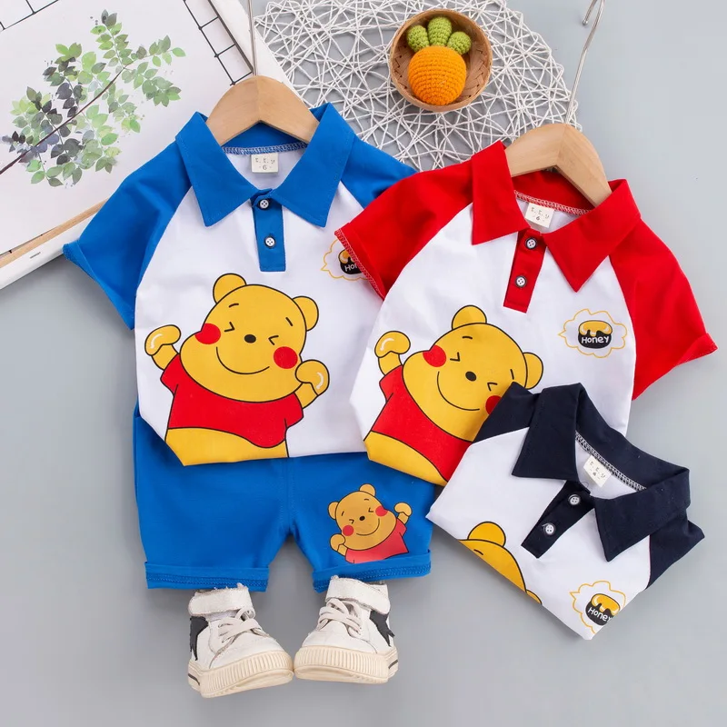 

JH-BabyClothesToddler Boy Clothes 0-5 Years Old Summer Short-Sleeved Shorts Suit Baby Printed Shirt Casual Shorts Two-Piece Suit