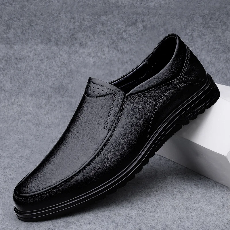 

Quality Loafers High Genuine Leather Shoes Men Casual Comfortable Flats Breathable Moccasins Men Lightweight Driving Shoes