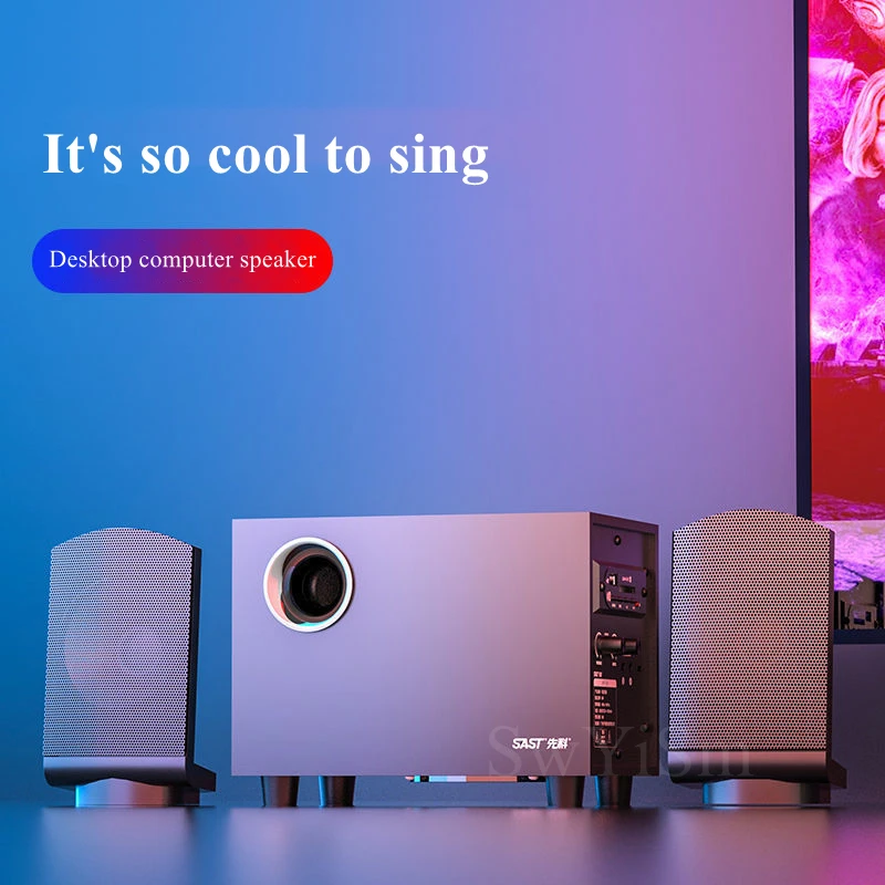 

Active Multimedia Computer Speakers Powerful Bass for PC Laptop Android Mobile Gaming Stereo Subwoofer Bluetooth 5.0