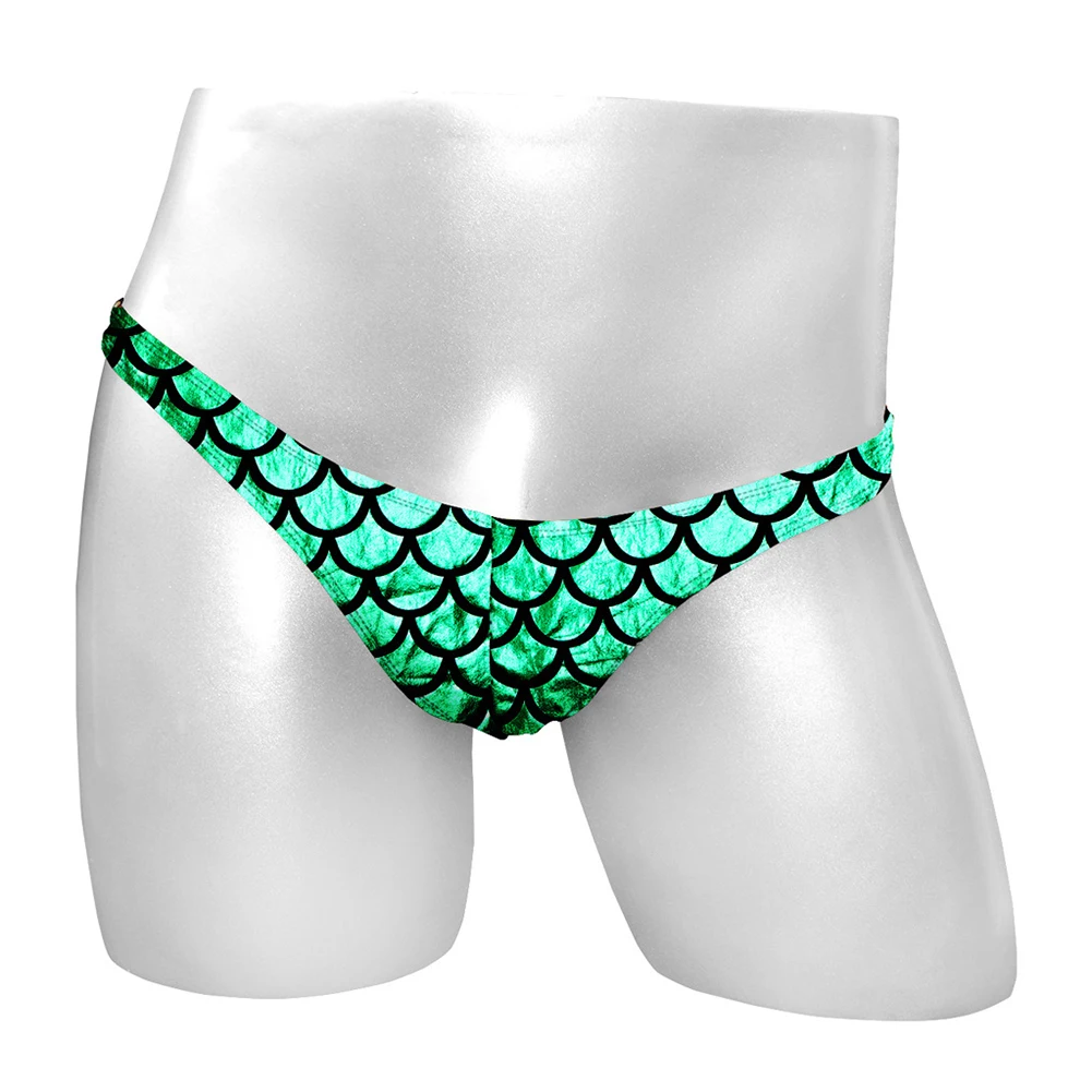 

Men Sexy Printed Bikini Briefs Low Rise Panties Hip Lift Mini Lingerie Comfortable Swim Beach Underwear Summer Breath Knickers