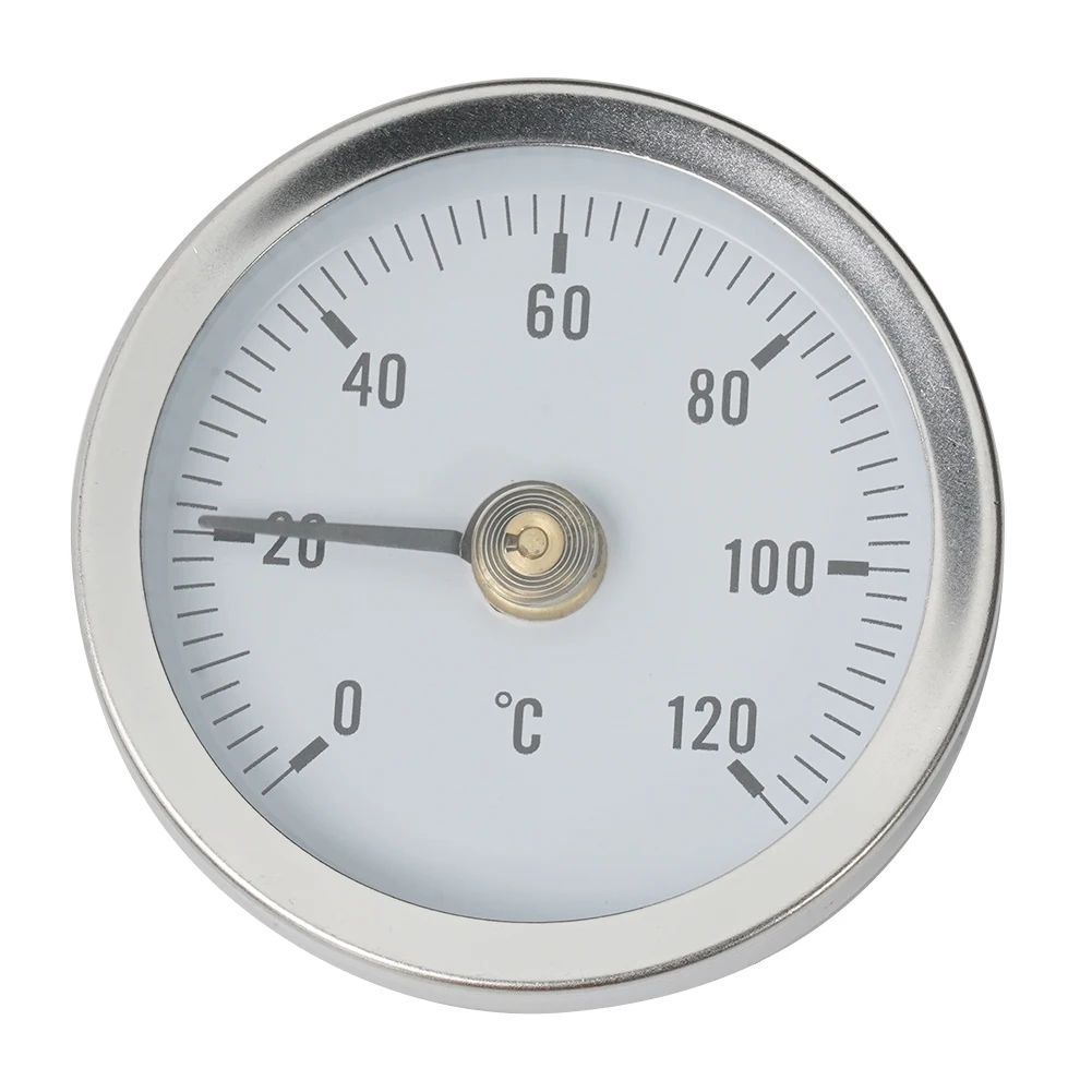 

Трубчатый термометр из нержавеющей стали, 0-120 ℃, нагревательная пружина, 63 мм, домашний термостат Smart Life, термометр для котла, духовки