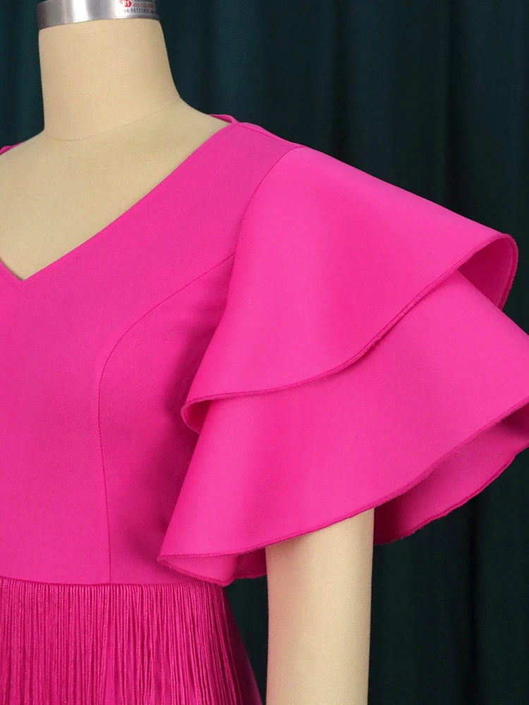 Женское платье с кисточками