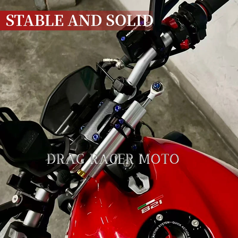 Фото Комплект демпфера руля для мотоцикла Ducati Monster 821 2014-2021: стабилизатор руля, кронштейн №2