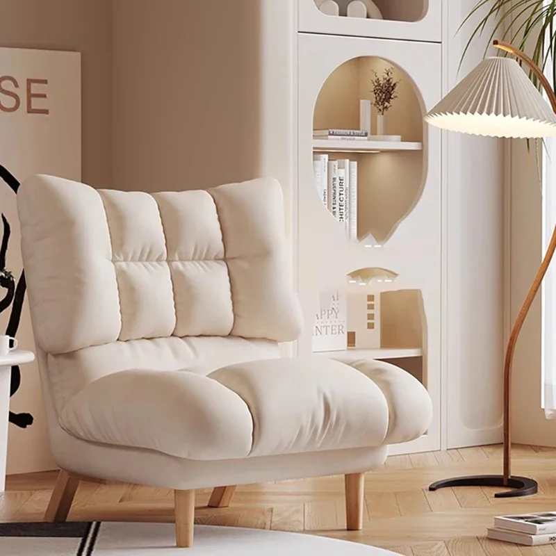 

Стул деревянный в скандинавском стиле для гостиной, удобное белое дизайнерское кресло с откидной спинкой для отдыха, мебель для гостиной, мебель для дома